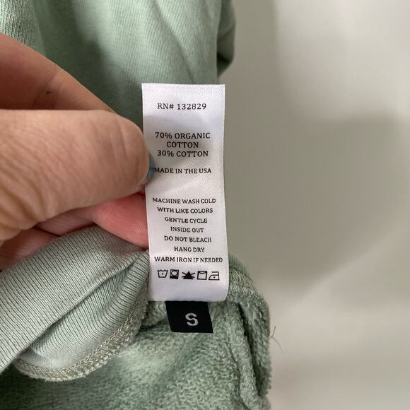 REVOLVE WELLBEING + BEINGWELL Washed Loden Green Sur Goldie Cotton Sweat Set - Picture 7 of 16